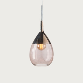 Lute 22cm Pendant Obsidian Platinum